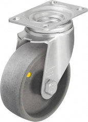 Blickle - 5" Diam x 1-9/16" Wide x 6-1/8" OAH Top Plate Mount Swivel Caster - Impact-Resistant Nylon, 400 Lb Capacity, Ball Bearing, 3-5/8 x 2-1/2" Plate - All Tool & Supply