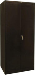 Hallowell - 1 Shelf Wardrobe Storage Cabinet - Steel, 36" Wide x 24" Deep x 78" High, Black - All Tool & Supply