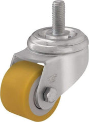 Blickle - 2" Diam x 1-19/64" Wide x 2-3/4" OAH Threaded Stem Mount Swivel Caster - Polyurethane-Elastomer Blickle Extrathane, 330 Lb Capacity, Ball Bearing, 1/2" Stem - All Tool & Supply