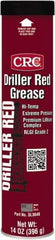 CRC - 14 oz Cartridge Lithium Extreme Pressure Grease - Red, Extreme Pressure & High Temperature, 400°F Max Temp, NLGIG 2, - All Tool & Supply