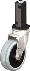 Blickle - 3" Diam x 63/64" Wide x 3-31/32" OAH Stem Mount Swivel Caster - Solid Rubber, 132 Lb Capacity, Plain Bore Bearing, Square Stem - All Tool & Supply