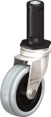 Blickle - 3" Diam x 63/64" Wide x 3-31/32" OAH Stem Mount Swivel Caster - Solid Rubber, 132 Lb Capacity, Plain Bore Bearing, Round Stem - All Tool & Supply