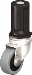 Blickle - 2" Diam x 45/64" Wide x 2-13/16" OAH Stem Mount Swivel Caster - Solid Rubber, 88 Lb Capacity, Plain Bore Bearing, Round Stem - All Tool & Supply