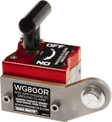 Mag-Mate - 800 Amps Grounding Capacity, 4-5/8" High, Rare Earth Magnetic Welding & Fabrication Ground Clamp - 450 Lb Average Pull Force, Square Magnet, Zinc Plated Steel Stud, Compatible with Flat & Round Surfaces - All Tool & Supply