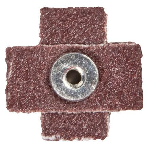 3″ × 3″ × 1 1/2″ Cross Pad 8-Ply 80 Grit 1/4-20 Eyelet Aluminum Oxide - All Tool & Supply