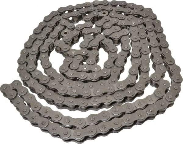 Morse - 5/8" Pitch, ANSI 50, Low Maintenance Roller Chain - Chain No. 50, 10 Ft. Long, 0.4" Roller Diam, 3/8" Roller Width - All Tool & Supply