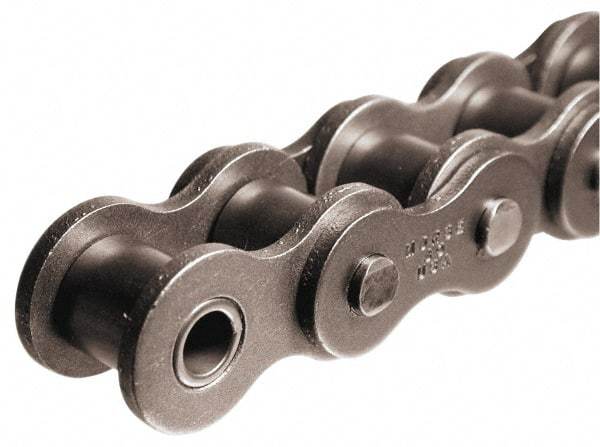 Morse - 1" Pitch, ANSI 80-2, Double Strand Roller Chain - Chain No. 80-2, 10 Ft. Long, 5/8" Roller Diam, 5/8" Roller Width - All Tool & Supply