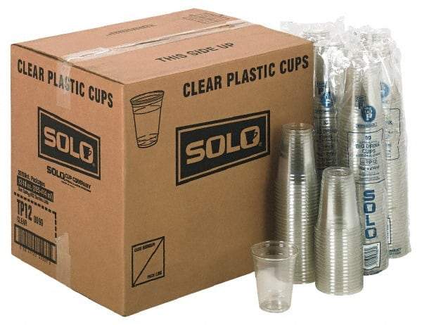 Solo - Solo Plastic Cold Cups, 12 oz Clear - Plastic Cold Cups, 12 Ounce Clear - All Tool & Supply