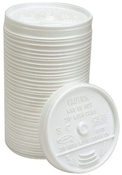 DART - Dart Sip-Thru Lids for 16 oz Hot/Cold Foam Cups - White - All Tool & Supply