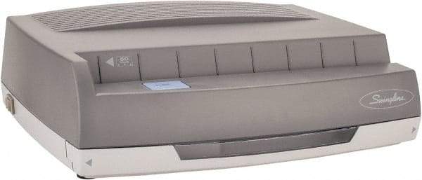 Swingline - Paper Punches Type: 50 Sheet Electric 3-Hole Punch Color: Beige - All Tool & Supply