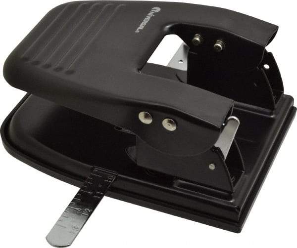 UNIVERSAL - Paper Punches Type: 25 Sheet 2-Hole Punch Color: Black - All Tool & Supply