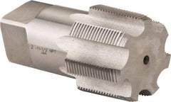 Hertel - 2 - 11-1/2 NPT Thread, 7 Flute Standard Pipe Tap - 4-1/2" OAL, 1-7/8" Shank Diam, Bright Finish, Carbon Steel - Exact Industrial Supply