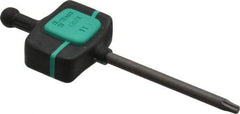 Wera - T8 Torx Key - Flag-Style, Alloy Steel, 1-37/64" Length Under Head, 62mm OAL - All Tool & Supply