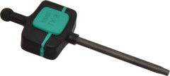 Wera - T9 Torx Key - Flag-Style, Alloy Steel, 1-37/64" Length Under Head, 62mm OAL - All Tool & Supply