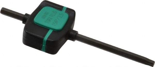 Wera - IP15 Torx Key - Flag-Style, Alloy Steel, 1-19/64" Length Under Head, 62mm OAL - All Tool & Supply