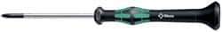 Wera - #1, 6-1/8" OAL, Standard Phillips Screwdriver - 2-3/8" Blade Length, Round Shank, Ergonomic Handle - All Tool & Supply