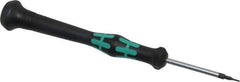 Wera - 0.9mm Precision Miniature Hex Driver - 1-9/16" Bade Length, Ergonomic with Spinning Cap Handle, 1-9/16" OAL - All Tool & Supply