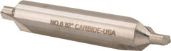 Hertel - #6 Plain Cut 82° Incl Angle Solid Carbide Combo Drill & Countersink - All Tool & Supply