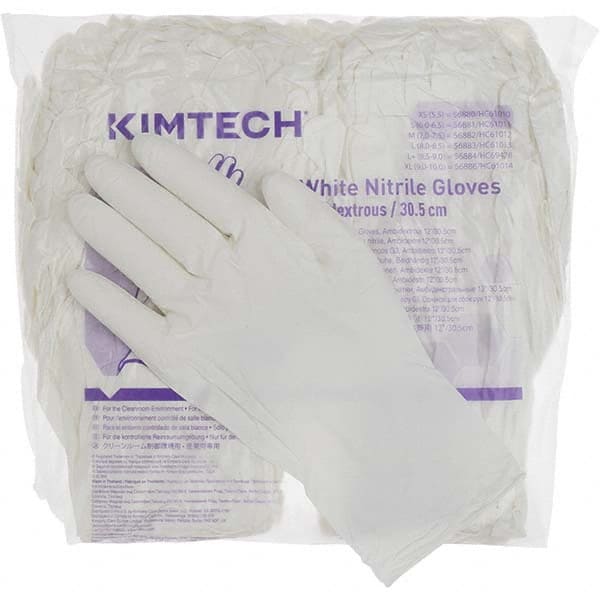 Disposable Gloves: Size X-Large, 6.3 mil, Nitrile White, 12″ Length, Static Dissipative