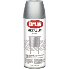 Krylon - Silver, Metallic, Aerosol Spray Paint - 15 to 20 Sq Ft per Can, 16 oz Container - All Tool & Supply