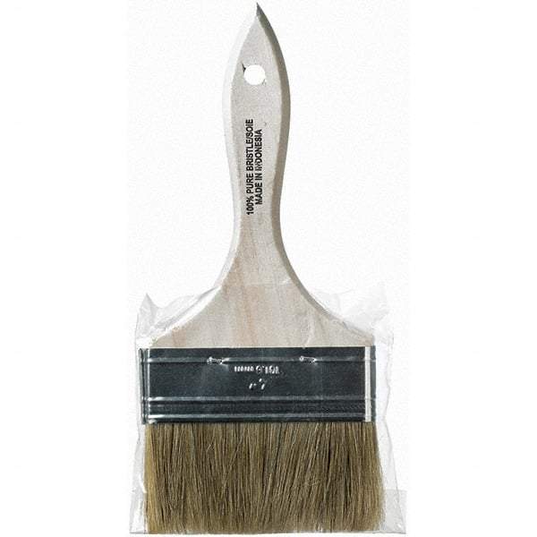 Krylon - 5/8" Flat White China Bristle Chip Brush - 2" Bristle Length, 4" Wood Beavertail Handle - All Tool & Supply