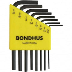 Bondhus - Hex Key Sets Tool Type: Hex Handle Type: L-Key Short Arm - All Tool & Supply