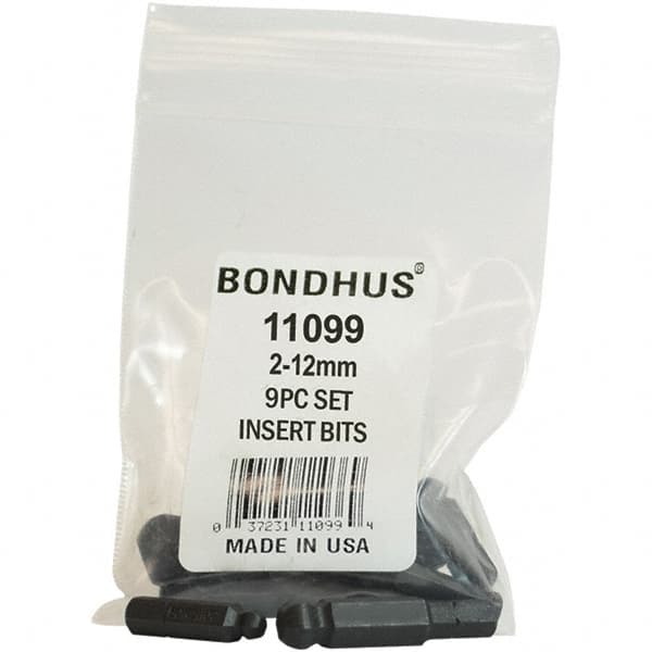 Bondhus - Screwdriver Bit Sets Type: Insert Bit Set Drive Size: 1/4 (Inch) - All Tool & Supply