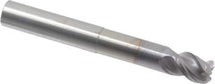 Niagara Cutter - 1/2", 3 Flute, Single End, Solid Carbide, 1/8" Corner Radius End Mill - 4" OAL, 45° Helix, Right Hand Flute, 5/8" LOC, Right Hand Cut, 2-1/8" Extended Reach - All Tool & Supply