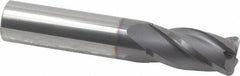 Niagara Cutter - 5/8", 4 Flute, Single End, Solid Carbide, 0.09" Corner Radius End Mill - 3-1/2" OAL, 30° Helix, Right Hand Flute, 1-1/4" LOC, Right Hand Cut - All Tool & Supply