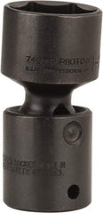 Proto - 1/2" Drive 1-1/8" Standard Universal Impact Socket - 6 Points, 3" OAL - All Tool & Supply