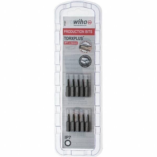 Wiha - 1/4" Drive IP7 Torx Plus Screwdriver Bit - 1" OAL, Insert Bit - All Tool & Supply