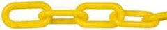 PRO-SAFE - 100' Long x 2" Wide Plastic Chain - Yellow - All Tool & Supply