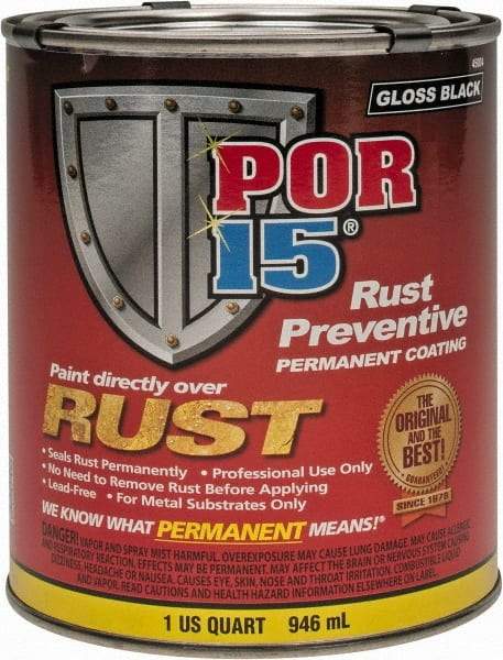 POR-15 - 1 Quart, Black, Rust Preventative Paint - Comes in Can - All Tool & Supply