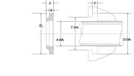 Value Collection - 2-1/8" Inside Diam x 2.4375" Outside Diam AN Type Rod Wiper - 0.187" High, Urethane - All Tool & Supply