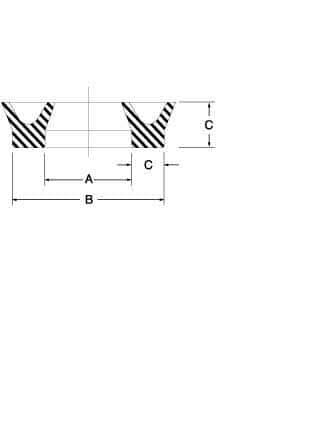 Value Collection - 1-3/4" Inside Diam x 2-3/8" Outside Diam Buna-N U-Cup - 5/16" High, Nitrile - All Tool & Supply