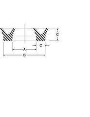 Value Collection - 1-5/8" Inside Diam x 2-1/4" Outside Diam Buna-N U-Cup - 5/16" High, Nitrile - All Tool & Supply