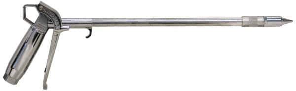 Coilhose Pneumatics - 150 Max psi High Flow Conical Nozzle Pistol Grip Blow Gun - 1/4 NPT, 36" Tube Length, Chrome Plated Aluminum & Brass, Aluminum Extension - All Tool & Supply