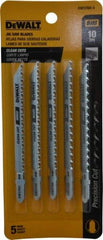 DeWALT - 4" Long, 10 Teeth per Inch, Cobalt Jig Saw Blade - Toothed Edge, 1/4" Wide x 0.06" Thick, T-Shank - All Tool & Supply