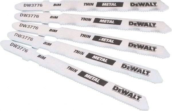 DeWALT - 3" Long, 24 Teeth per Inch, High Carbon Steel Jig Saw Blade - Toothed Edge, 0.3" Wide x 0.035" Thick, T-Shank - All Tool & Supply