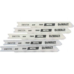 DeWALT - 3" Long, 24 Teeth per Inch, High Carbon Steel Jig Saw Blade - Toothed Edge, 0.3" Wide x 0.0313" Thick, U-Shank - All Tool & Supply