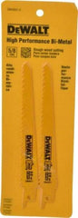 DeWALT - 6" Long, Bi-Metal Reciprocating Saw Blade - Tapered Profile, 5 to 8 TPI, Toothed Edge, Universal Shank - All Tool & Supply