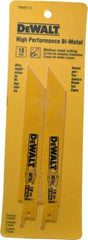 DeWALT - 6" Long x 3/4" Thick, Bi-Metal Reciprocating Saw Blade - Straight Profile, 18 TPI, Toothed Edge, Universal Shank - All Tool & Supply