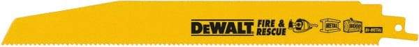 DeWALT - 6" Long, Bi-Metal Reciprocating Saw Blade - Straight Profile, 14 TPI, Toothed Edge, Universal Shank - All Tool & Supply