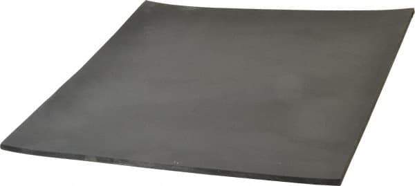 Made in USA - 12" Long, 12" Wide, 1/4" Thick, Buna-N Rubber Foam Sheet - 50 to 60 Durometer, Black, -20 to 180°F, 2,500 psi Tensile Strength, Plain Backing, Stock Length - All Tool & Supply