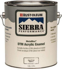 Rust-Oleum - 1 Gal Semi Gloss Gray Acrylic Enamel Primer - 180 to 545 Sq Ft/Gal, <0 gL Content, Direct to Metal, Quick Drying - All Tool & Supply