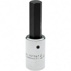 Proto - 1/2" Drive, 15mm Hex Bit Socket - 3-5/8" OAL, 1" Bit Length - All Tool & Supply