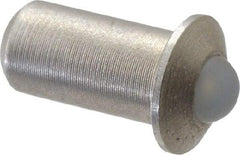 Gibraltar - 1/4" Body Length x 1/8" Body Diam, 0.4 Lb Init to 1.3 Lb Final End Force, Stainless Steel Press Fit Ball Plunger - 3/32" Ball Diam, 0.035" Max Ball Reach, 0.032" Flange Thickness - All Tool & Supply