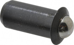 Gibraltar - 0.0786" Body Length x 3/8" Body Diam, 5 Lb Init to 14 Lb Final End Force, Steel Press Fit Ball Plunger - 5/16" Ball Diam, 0.11" Max Ball Reach, 0.078" Flange Thickness - All Tool & Supply