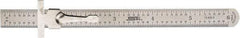 SPI - 6" Long, 1/64, 1/32", Decimal Equivalency Table Graduation, Flexible Stainless Steel Rule - 10R/D Graduation Style, 1/2" Wide, Silver, Brushed Finish - All Tool & Supply