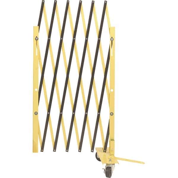 Illinois Engineered Products - 40" High Portable Barrier Gates - Galvanized Steel, Yellow/Black - All Tool & Supply